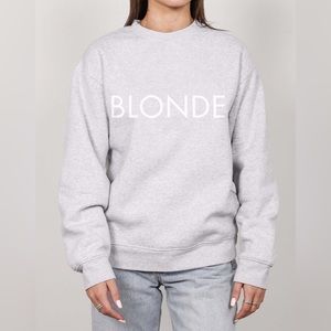 NWT Brunette The Label Blonde crew sweatshirt big sister size L/XL
